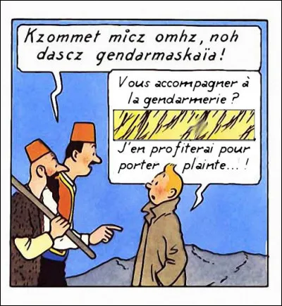 Même dans une langue aussi complexe que le syldave vernaculaire, Tintin ne se débrouille pas si mal... La preuve !