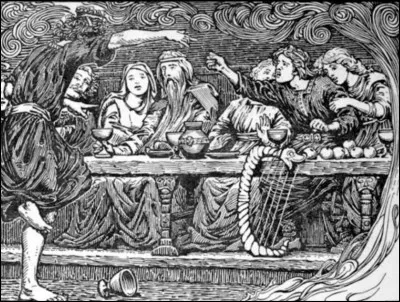 "De votre destin à tous deux
Ne devriez jamais
Parler parmi les hommes,
Ce que vous deux, Ases,
Avez autrefois perpétré
Que le passé reste passé."