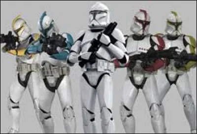 De quelles couleurs sont les Shock troopers clones ?