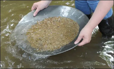 Quel est le nom de cette cuvette utilisée par les chercheurs d'or ?