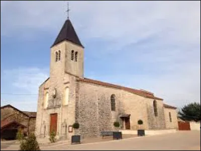 Vous avez sur cette image l'&eacute;glise Saint-Jean-Baptiste de Garnerans. Village d'Auvergne-Rh&ocirc;ne-Alpes, sur la rive gauche de la Sa&ocirc;ne, il se trouve dans le d&eacute;partement ...