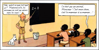 Tintin maître d'école : et pourquoi pas ? Il sait tout faire... [Ndlr : Seuls les bons titres sont authentiques, les autres sont inventés !]