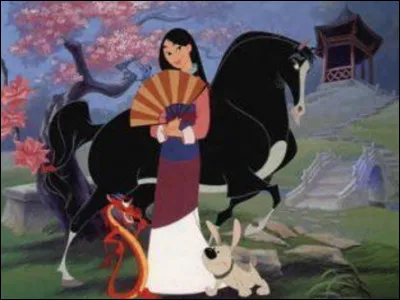 Quel est le nom du cheval de Mulan, celui d'un grand guerrier mongol, monture indispensable et précieuse dans la guerre contre les Huns ?