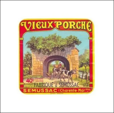 Pour finir avec ce camembert qui n'est absolument pas normand... Quel porche de Charente-Maritime est représenté sur l'étiquette ?