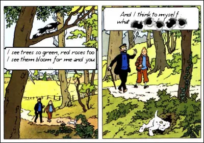 Haddock, capitaine au long cours, n'est pas dénué d'un certain lyrisme, à ses heures !