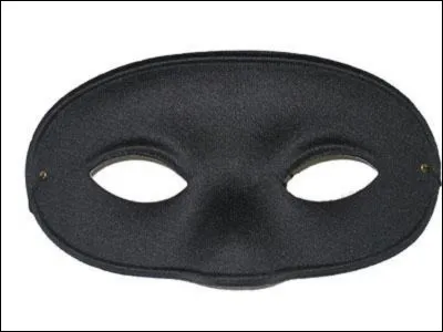 Quel est le nom de ce demi-masque en velours ou en satin noir ?