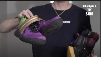 The Professor est fan de Kyrie, parmi ses paires fétiches, les Kyrie 4 All Star, les Kyrie 4 Obsidian, les Kyrie [...] (sur la photo)...