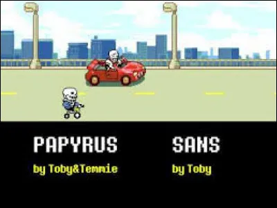 Dans quelle fin voit-on Papyrus rouler une voiture et Sans un vélo ?