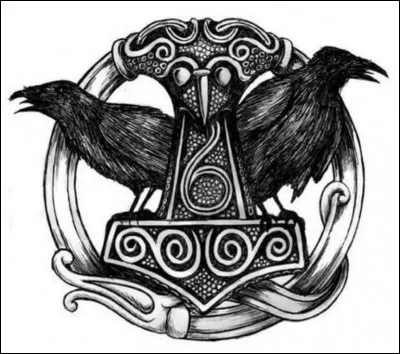 Quels sont les noms des corbeaux d'Óðinn, symbole de la mort ?