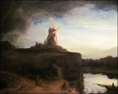 Qui est le peintre hollandais, auteur de ce tableau dont le titre est ''Le Moulin'' ?