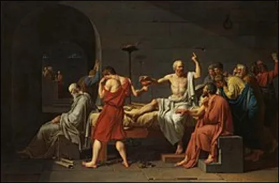 Qui a peint ce tableau qui représente la mort de Socrate ?