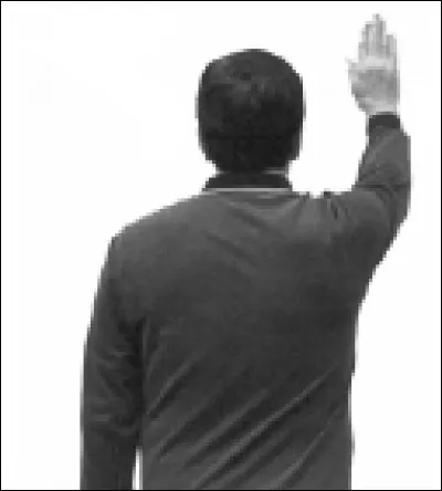 Que signifie le geste de l'arbitre ?