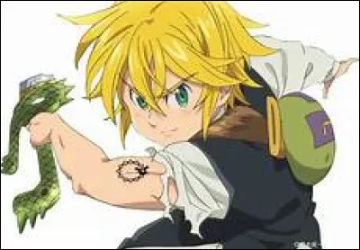 Que représente symboliquement le dragon sur le bras de Meliodas ?