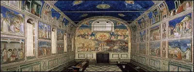 Quel artiste florentin (né au XIIIe siècle et mort au XIVe siècle) est à l'origine de ces vagues déferlantes de bleu ?