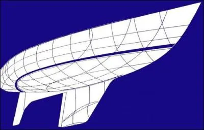 La partie immerge d'un bateau (sous la ligne bleue) c'est