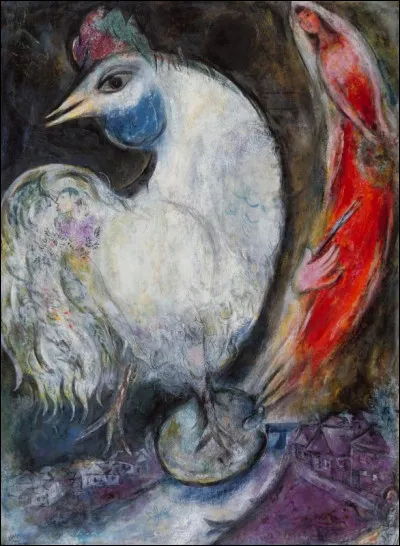 Encore un "Coq'Art" !'' : quel artiste, né en Biélorussie, a représenté ce coq, en 1947 ?