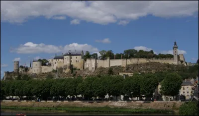 Château de Charles VII, dit le dauphin, où il rencontra la future Pucelle d'Orléans, ce château est situé sur les bords de la Vienne. C'est aussi le nom d'un célèbre vignoble. De quel château s'agit-il ?