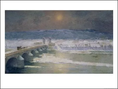 Quel peintre normand a ralis 'La neige en Auvergne' ?