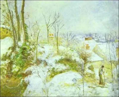 Quel peintre impressionniste a ralis 'Cottage  Pontoise dans la neige' ?
