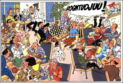 Là, on peut excuser Tintin : il dormait profondément, et en se réveillant, il s'exprime comme ...