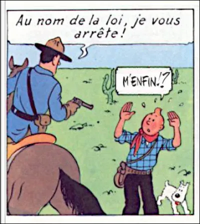 Tintin est surpris... et nous le sommes tout autant de le voir emprunter une expression rendue célèbre par ...