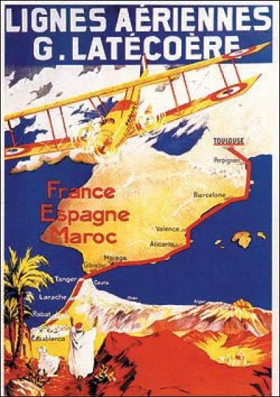 Comment se nomme la liaison postale entre la France et l'Afrique puis lAmérique latine ?