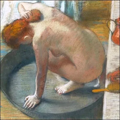 Quel mat&eacute;riel de peinture, &agrave; base de b&acirc;tonnets color&eacute;s, populaire au XVIIIe si&egrave;cle, a &eacute;t&eacute; utilis&eacute; par Edgar Degas, entre autres pour sa toile "Le Tub" ?