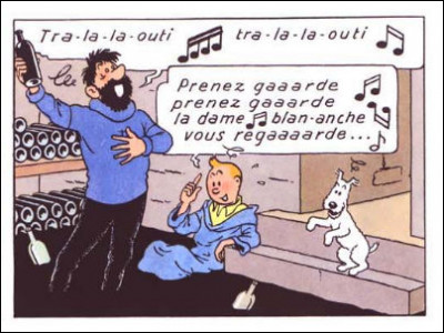 Haddock et Tintin illustrent de la pire des manières cette danse très présente (autrefois !) en Auvergne, Bourbonnais, Anjou, etc.