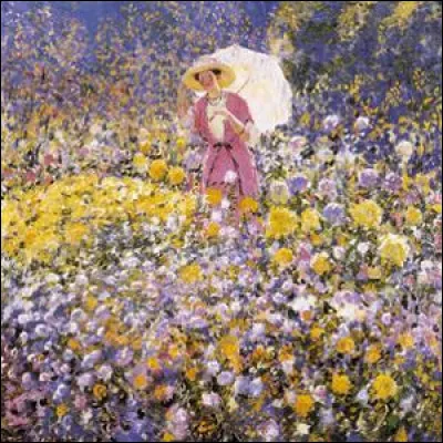 Qui a peint "Les Fleurs dans le jardin" ?