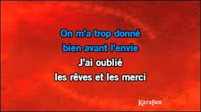 À quel chanteur français doit-on la chanson "L'envie" sortie en 1986 ?