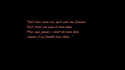 D'ailleurs, tout cela est clairement stipulé dans son...