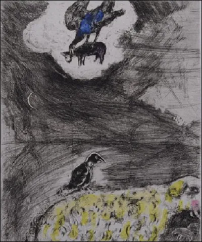 Qui est le peintre biélorusse, auteur de cette gravure intitulée ''Le corbeau voulant imiter l'aigle'' ?