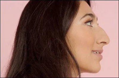 Quel adjectif qualifie un nez fin et courbé en bec daigle ?