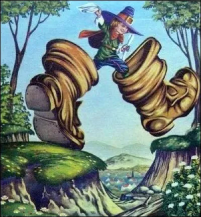 Dans un conte bien connu, qui revêt les bottes de sept lieues ?