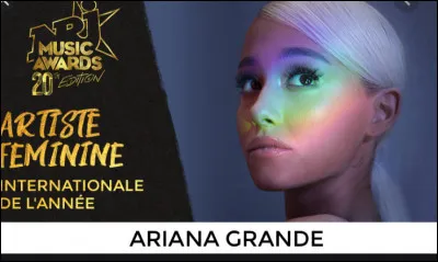 Quelles sont les deux années où elle a gagné le fameux NJR Music Awards de "lartiste féminine internationale" ?