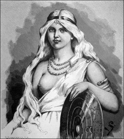 Une demi-jötunn est constamment entourée de 9 filles jusqu'à ce que le héros Orm tue le demi-frère de celle-ci. Laquelle ?