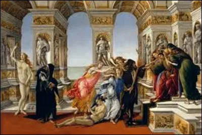 Peint aux alentours de 1495, probablement pour Antonio Segni, un banquier florentin, ''La Calomnie d'Apelle'' est une toile exécutée par un peintre de la Première Renaissance. Quel artiste en est l'auteur ?