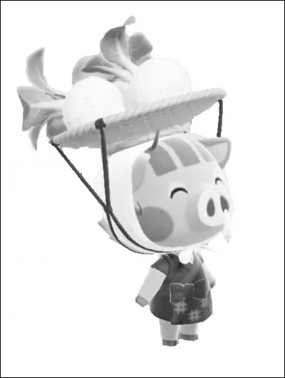 De quelle couleur est le tablier de Porcelette ?