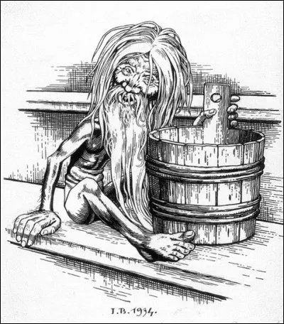 Pas de panique : le Bannik est un vieil homme avec de longues griffes et il est conseillé de toujours lui laisser de leau. En effet, il est le mauvais génie ... en ... !