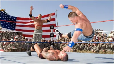 Lors de Tribute to the troops 2008, John Cena a gagné le match contre Chris Jericho, le Big Show et Randy Orton, mais qui étaient ses partenaires ?