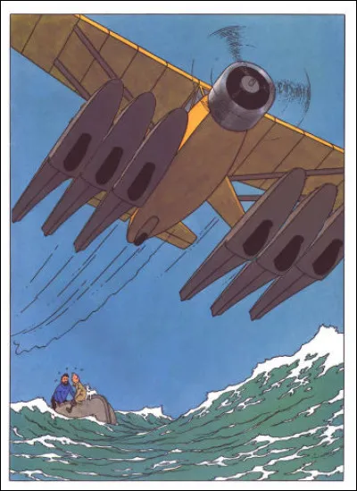 Et revoilou l'hydravion ! Mais qu'a-t-il donc, à tournoyer encore au-dessus de nos têtes ?