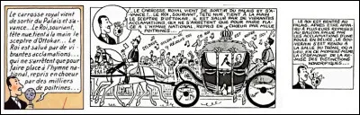 Dans la version colorisée du "Sceptre d'Ottokar" de 1947, le nom de la station de radio n'apparaît plus sur le micro du présentateur : quel était-il ?