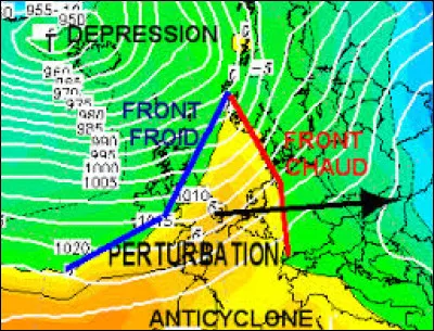 Comment appelle-t-on la disparition d'un front de masses d'air ?