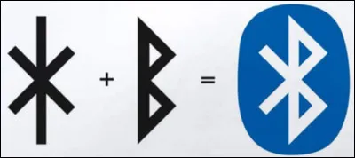 De quelles lettres le symbole du bluthooth est-il composé ?