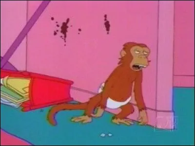Qu'écrit le singe Mojo sur son moniteur lorsqu'Homer le ramène à l'animalerie ?