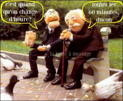 Quelle heure est-il ? - Midi cinq - Dans une minute ce sera l'heure de Catherine - Comment cela ?