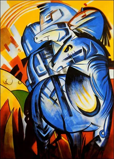 À quel artiste doit-on le tableau "La Tour des chevaux bleus" ?