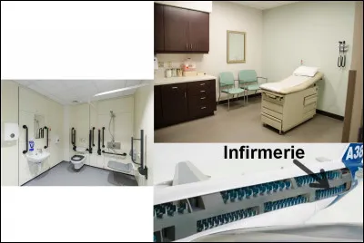Combien de pièces comptent l'infirmerie ?
