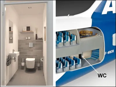 Quelle pièce de la maison se situe juste avant des toilettes ?