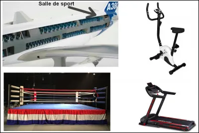Montons d'un étage pour découvrir une salle de sport. Parmi les équipements disponibles, un ring de combat aux couleurs "bleu, blanc, rouge". Quel pays possède ce drapeau ?